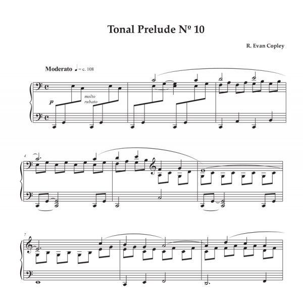 Tonal Prelude No. 10 by R. Evan Copley