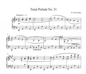 Tonal Preludes nos. 31-35 by R.Evan Copley