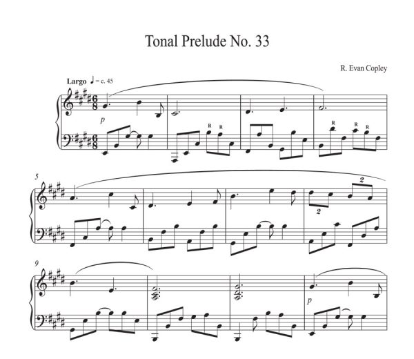 Tonal Prelude No. 33 by R. Evan Copley