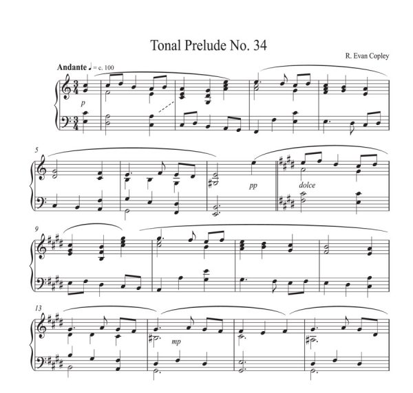 Tonal Prelude No. 34 by R. Evan Copley