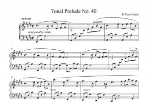 Tonal Preludes nos. 36-40 by R.Evan Copley