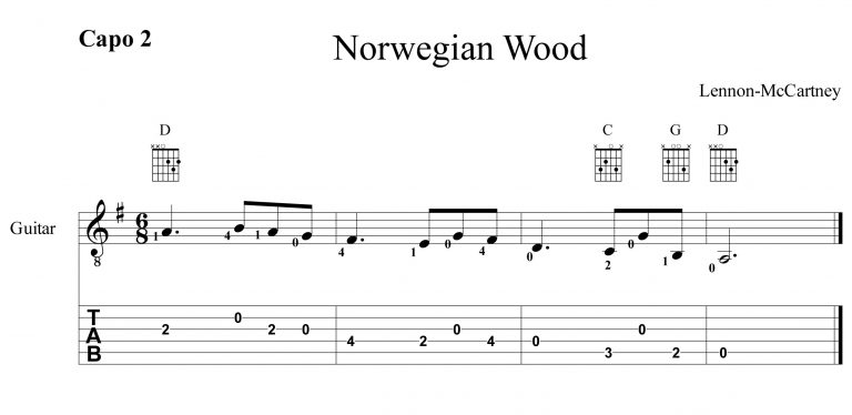 Norwegian Wood guitar riff