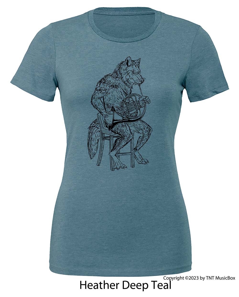 Wolf Playing French Horn- Slim Fit