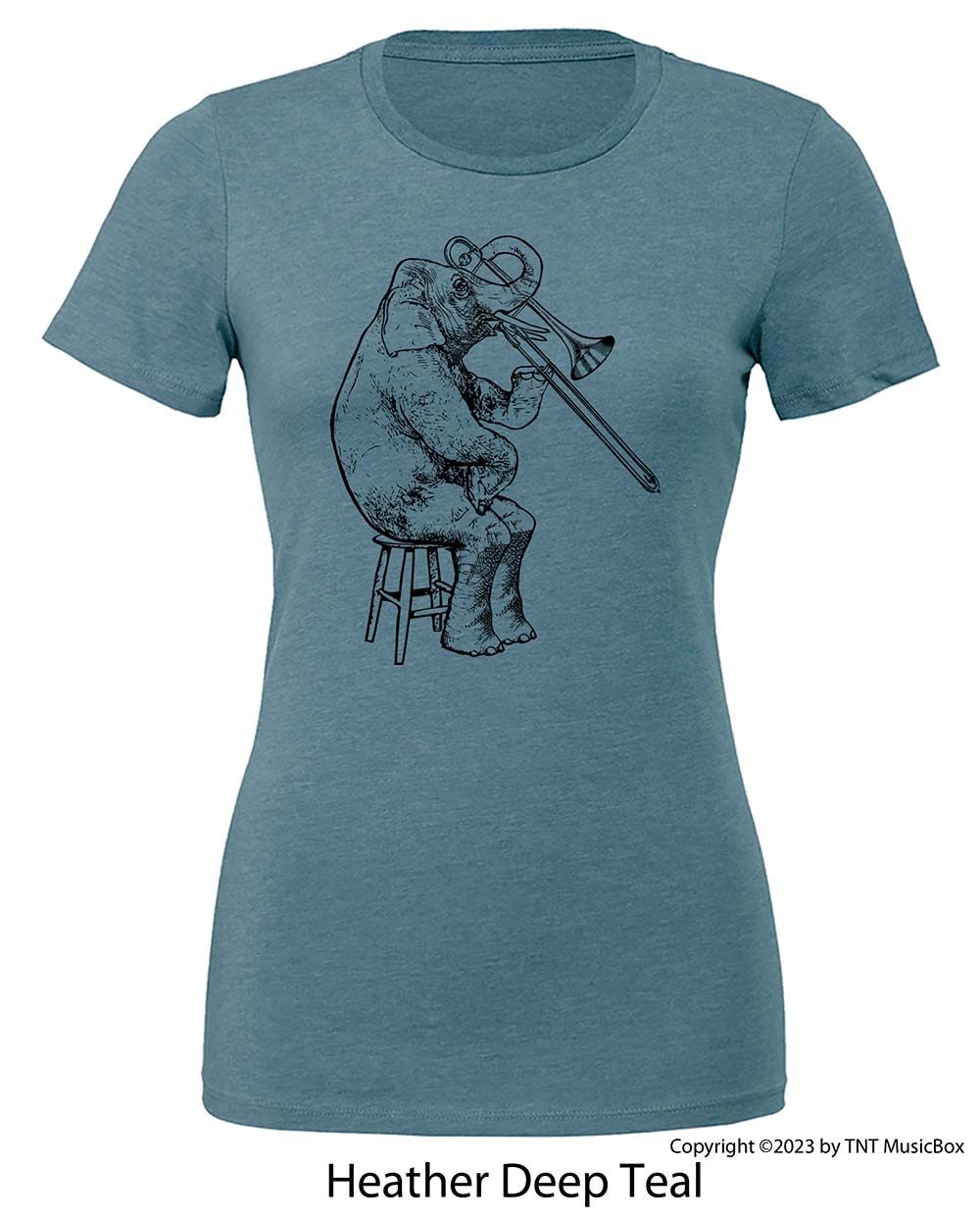 Elephant Playing Trombone – Slim Fit