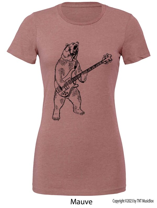 Bear Playing Bass - Mauve