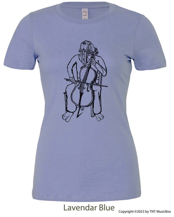Walrus playing cello on Lavender Blue Tee