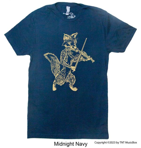 Fox playing Violin Graphic on t-shirt