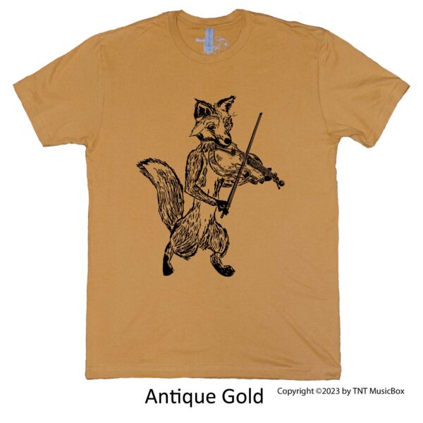 Fox playing Violin Graphic on t-shirt