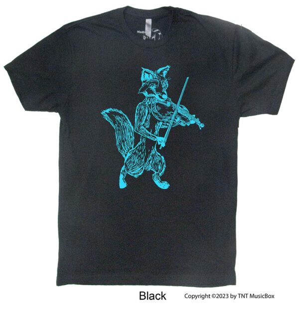 Fox playing Violin Graphic on t-shirt