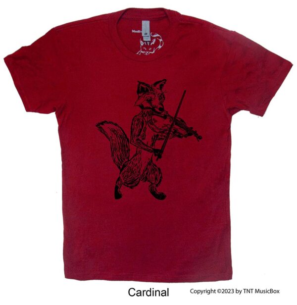 Fox playing Violin Graphic on t-shirt