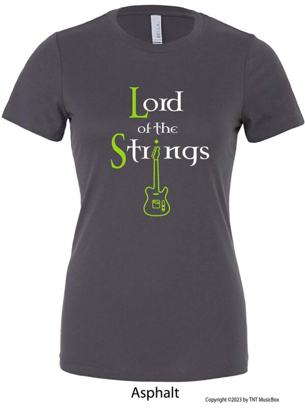 Lord of The Strings (Guitar) on an Asphalt T-shirt