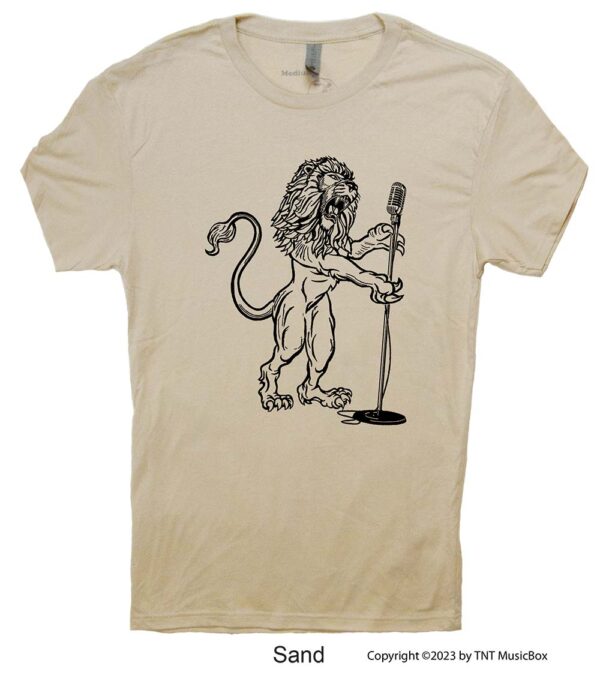 Lion Singing on a Sand T-shirt.