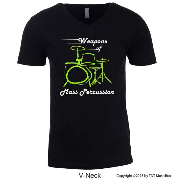 Weapons of Mass Percussion on a V-Neck