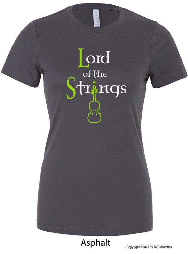 Lord of The Strings (Violin/Viola) on an Asphalt T-shirt