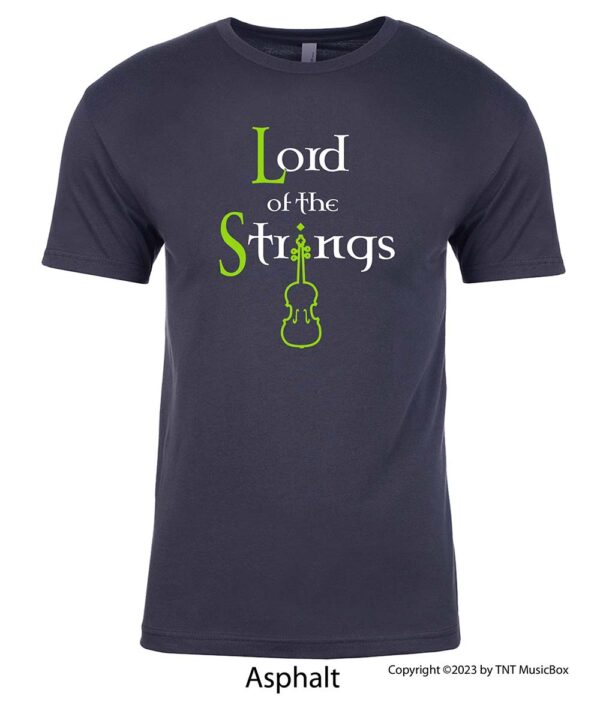 Lord of The Strings (Violin/Viola) on an Asphalt T-shirt