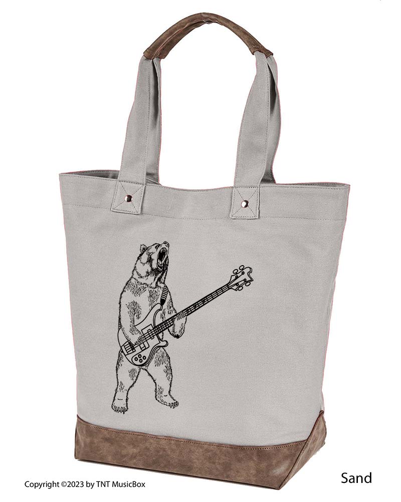 Bear Playing Bass Musician’s Tote