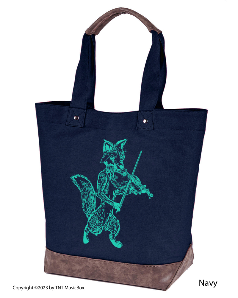 Fox Playing Violin Musician’s  Canvas Tote